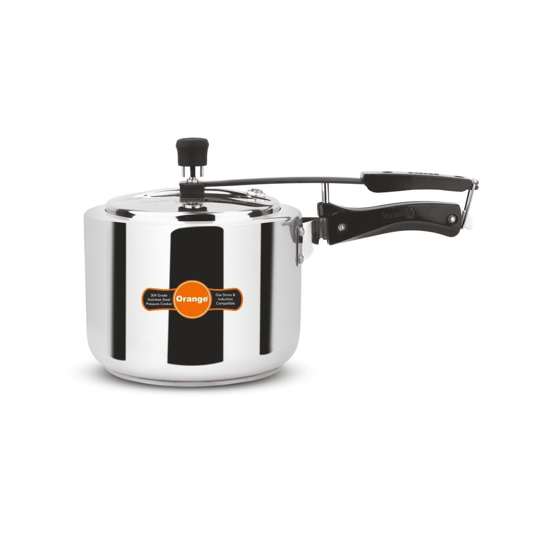 Orange Stainless Steel 3 Litre Pressure Cooker E22899