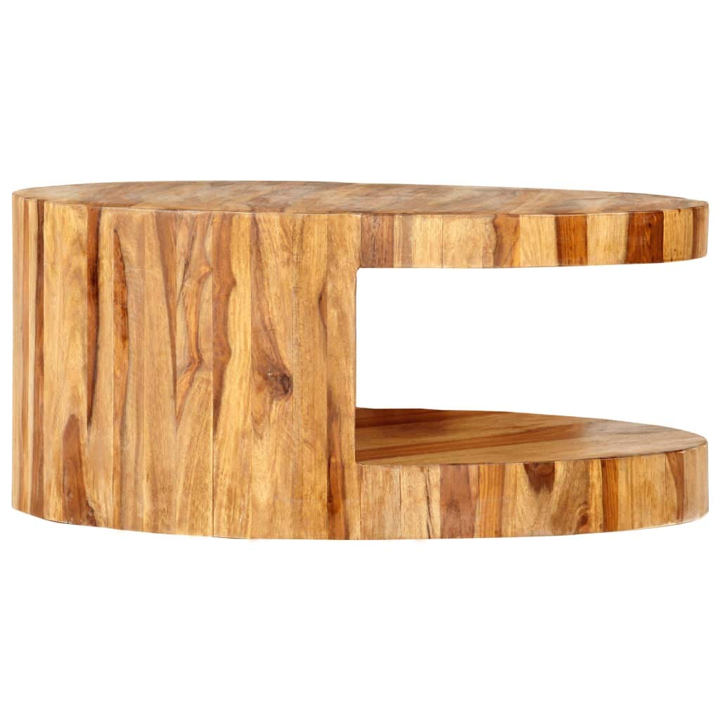 25.6"x11.8" Solid Sheesham Wood Coffee Table M42178