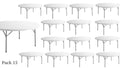 White 6 Ft Round Plastic Folding Table F563970