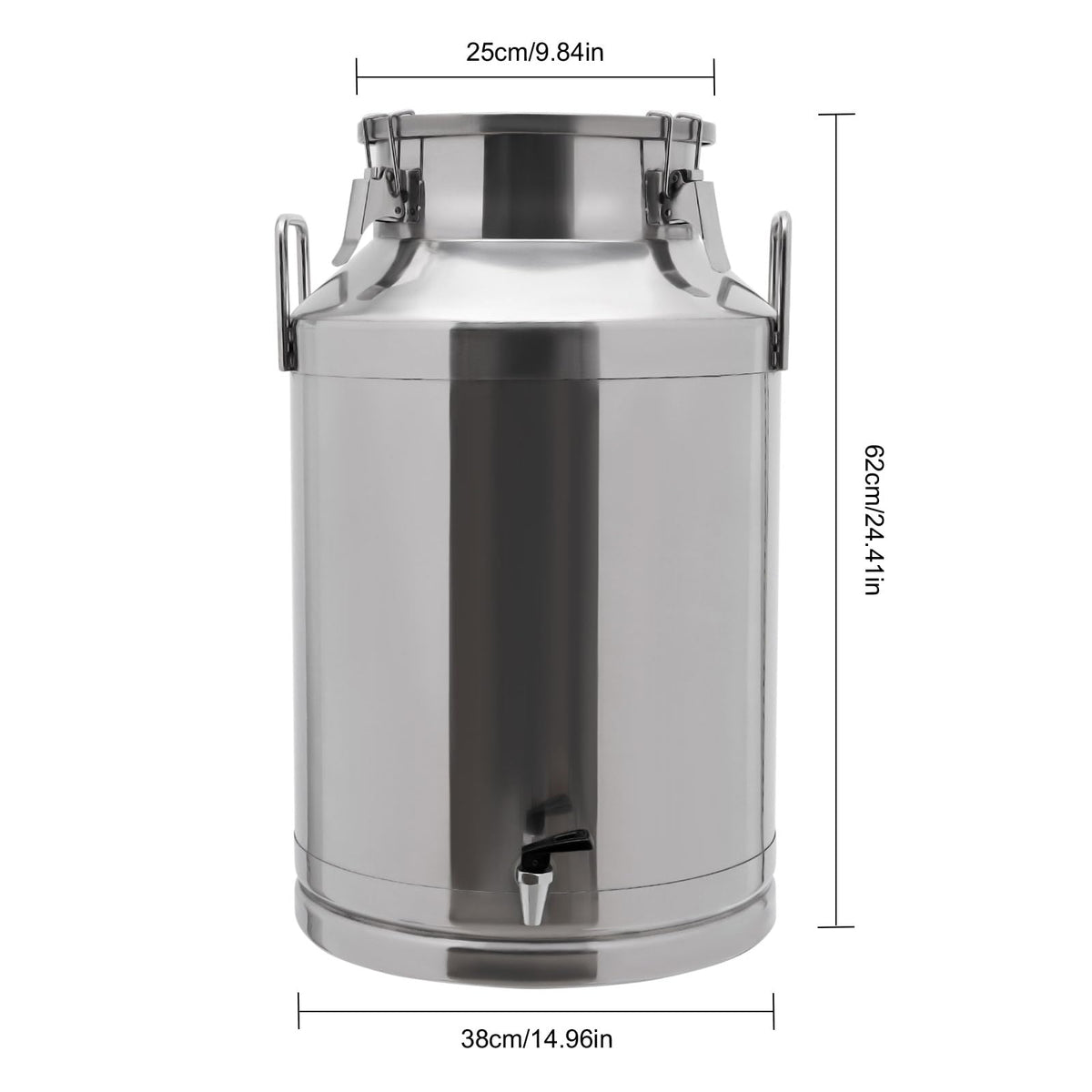 60L Stainless Steel Milk Can with Faucet and Sealed Lid P55750