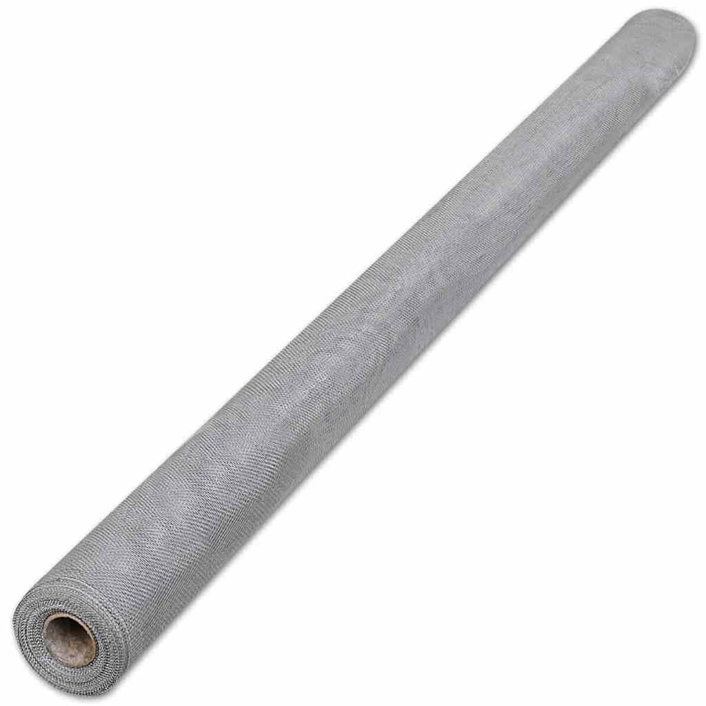 Aluminum Mesh 39.4x196.9 Inches Silver P49578