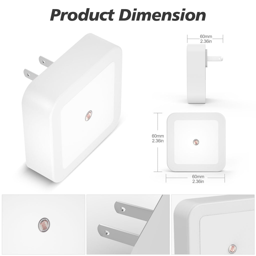 Warm White 8-Pack Plug in Night Light Q504