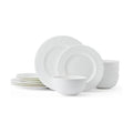 White 12 Piece Bone China Dinnerware Set Q752