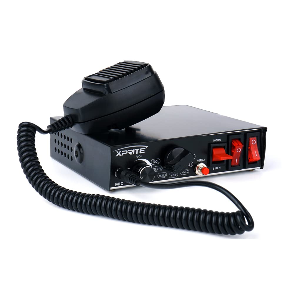 200 Watt 8 Tones Emergency Warning Siren PA System Kit with Handheld Microphone L636899