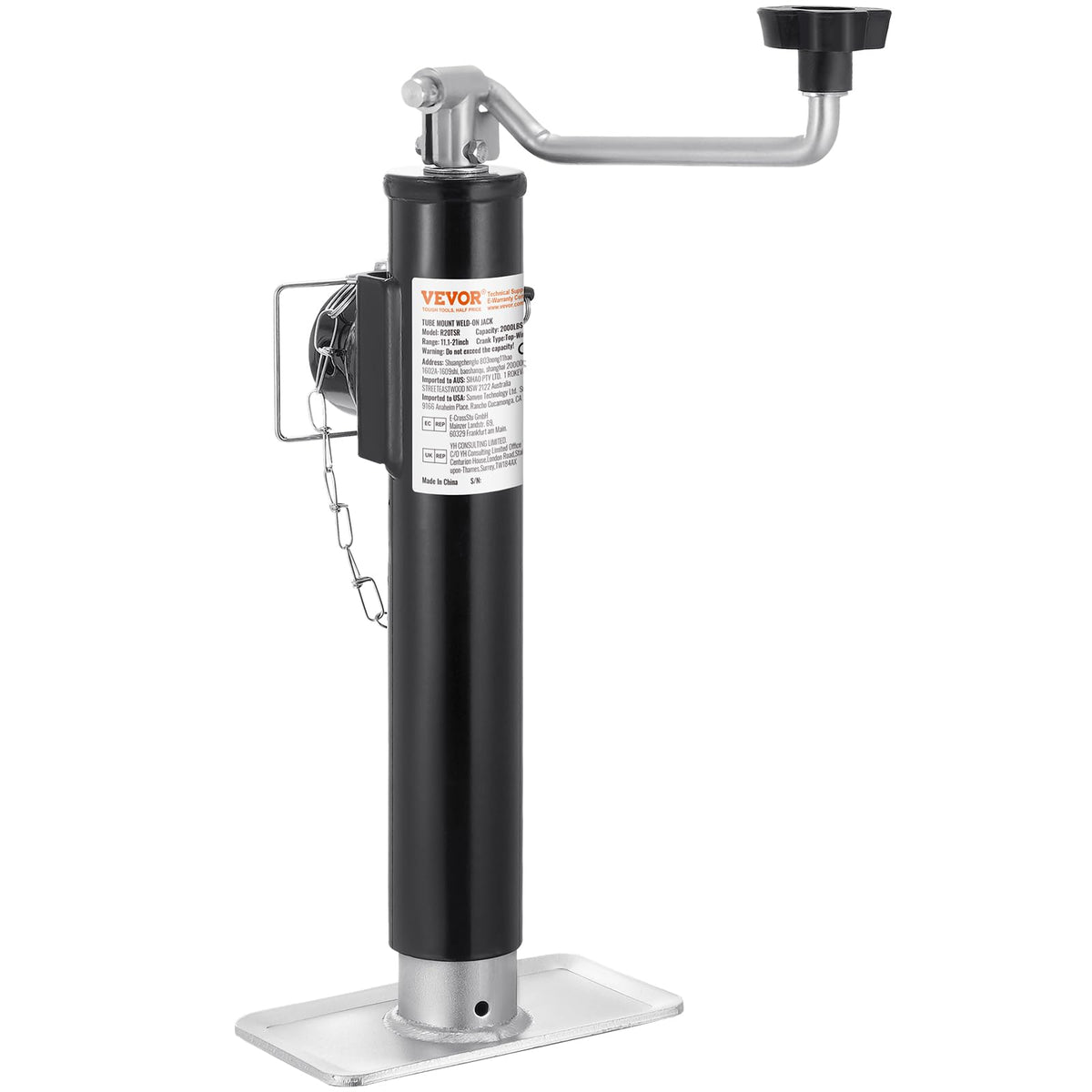 2000 lbs Weld-on Swivel Trailer Jack with Handle H21727