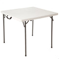 White 34 Inch Fold in Half Square Table K811556