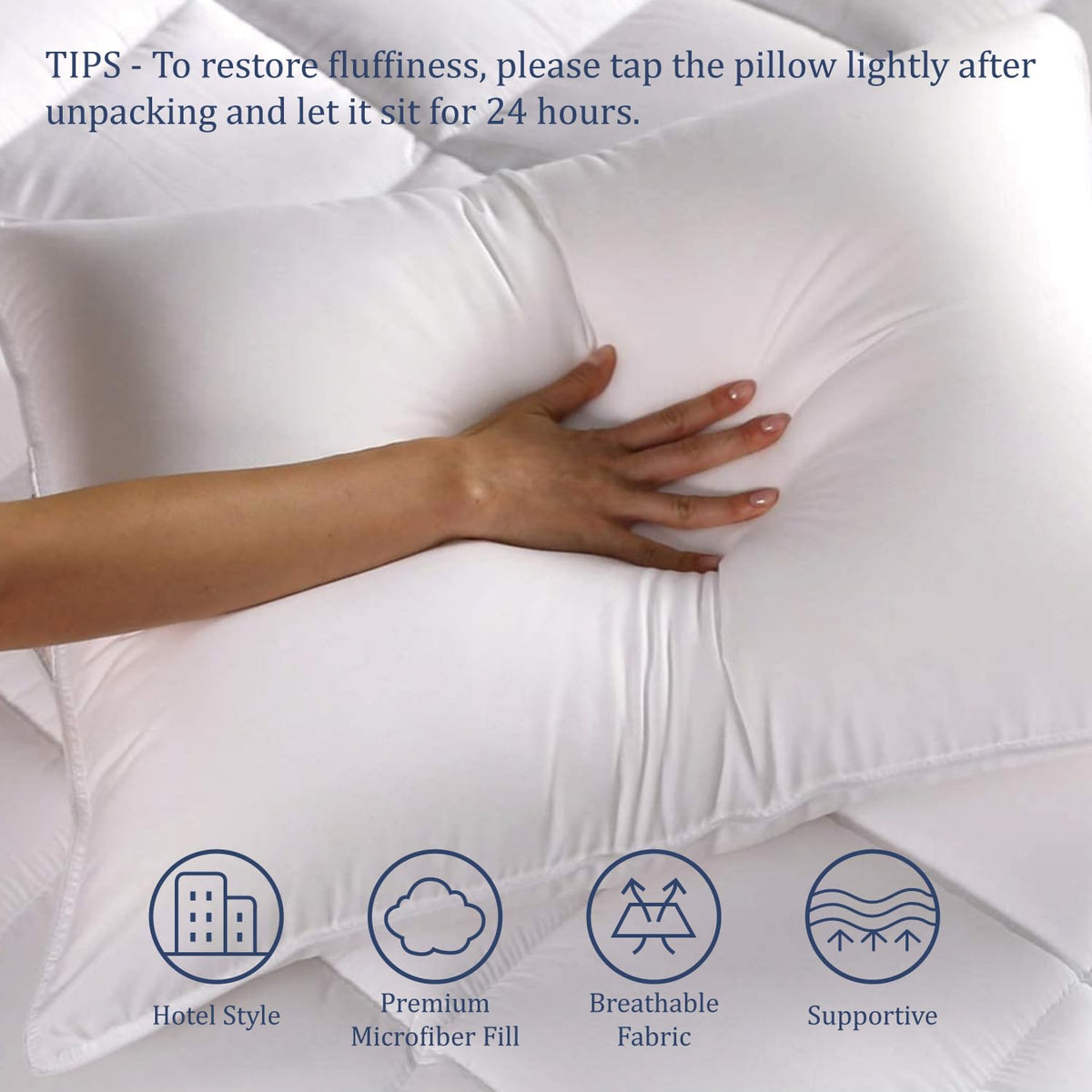 King Size Down Alternative Cooling Pillow Set of 2 L3799