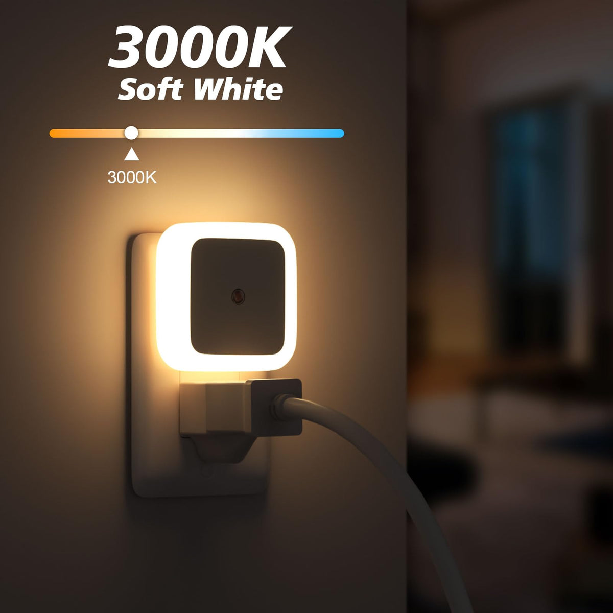 Warm White 8-Pack Plug in Night Light Q504