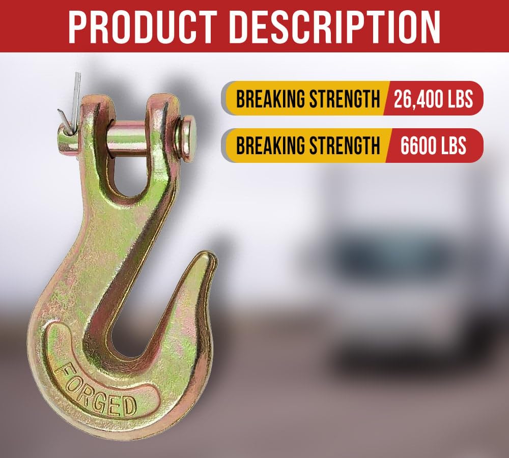 3/8" & 5/16" Grade 70 Clevis Grab Hooks 20 Pack B407878