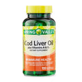 Cod Liver Oil Vitamins A & D3 100 Softgels Dietary Supplement F32852