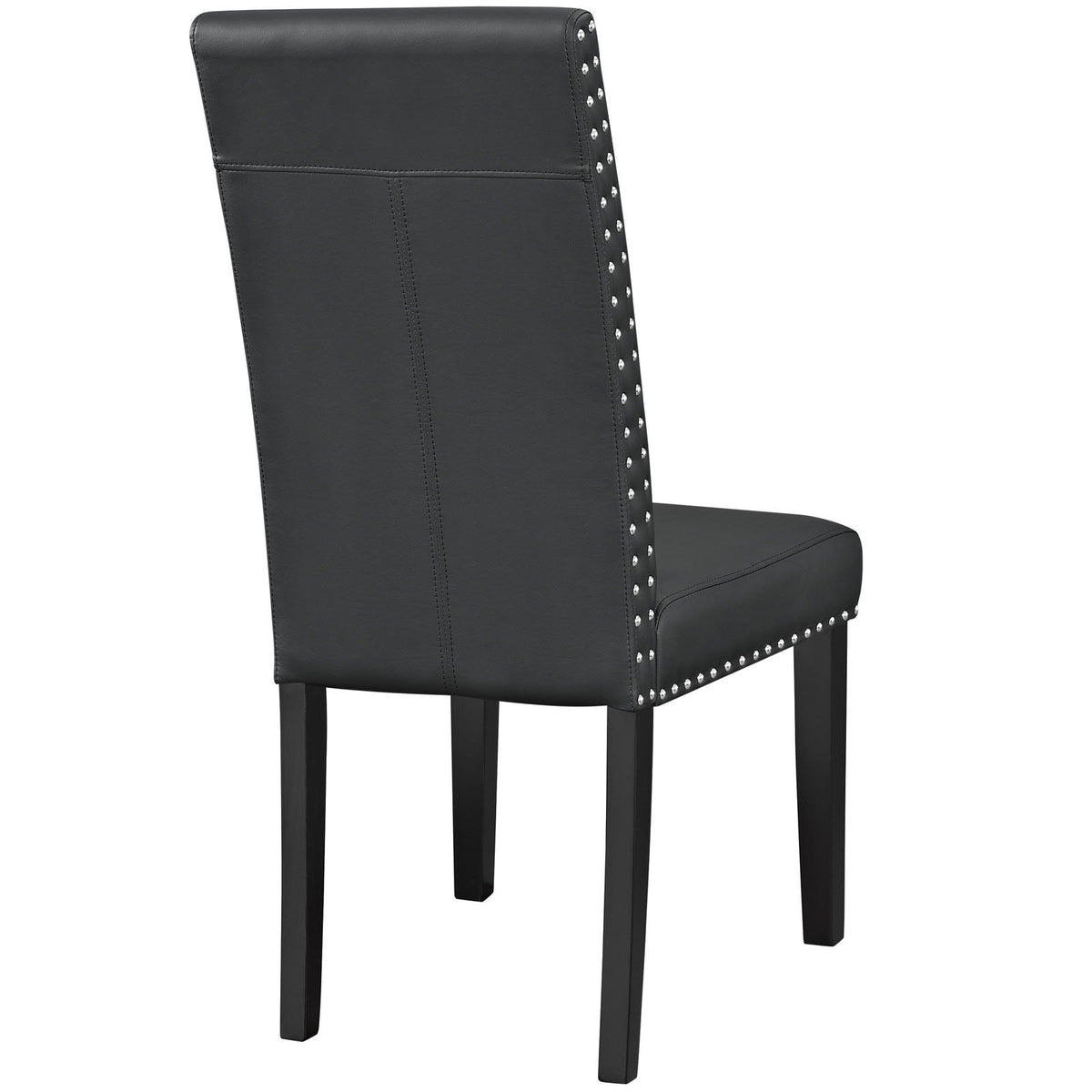 Black Faux Leather Dining Chair Q577
