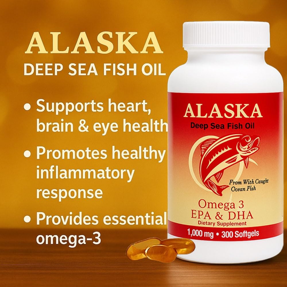 Omega 3 Fish Oil 1000mg 300 Softgels X81564