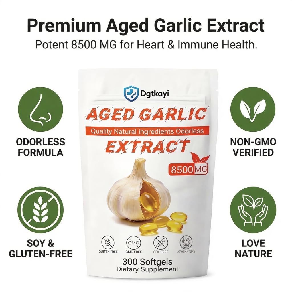 Odorless 8500mg Aged Garlic Extract 300 Softgels X57091