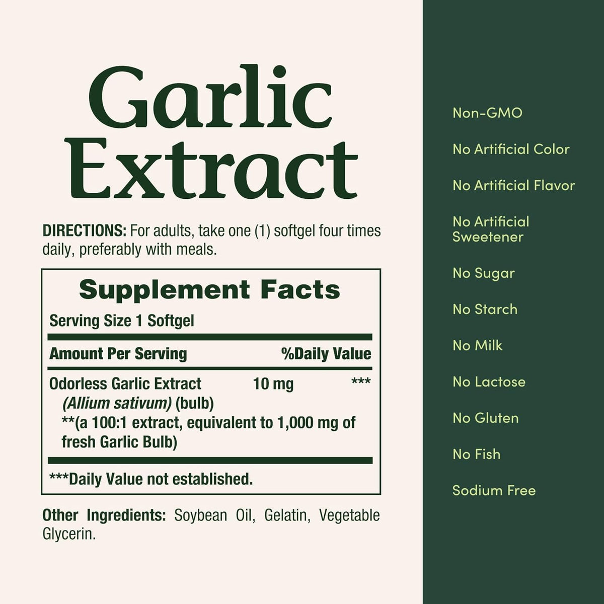 Garlic Extract 1000 mg Softgels Pack of 2 G5013