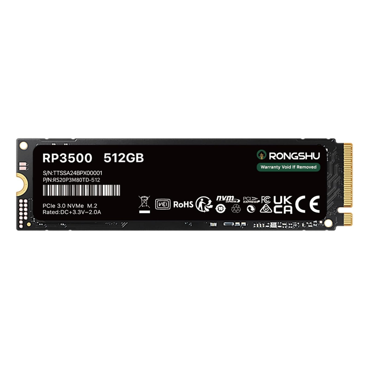 512GB NVMe M.2 PCIe Gen 3×4 Internal SSD P651