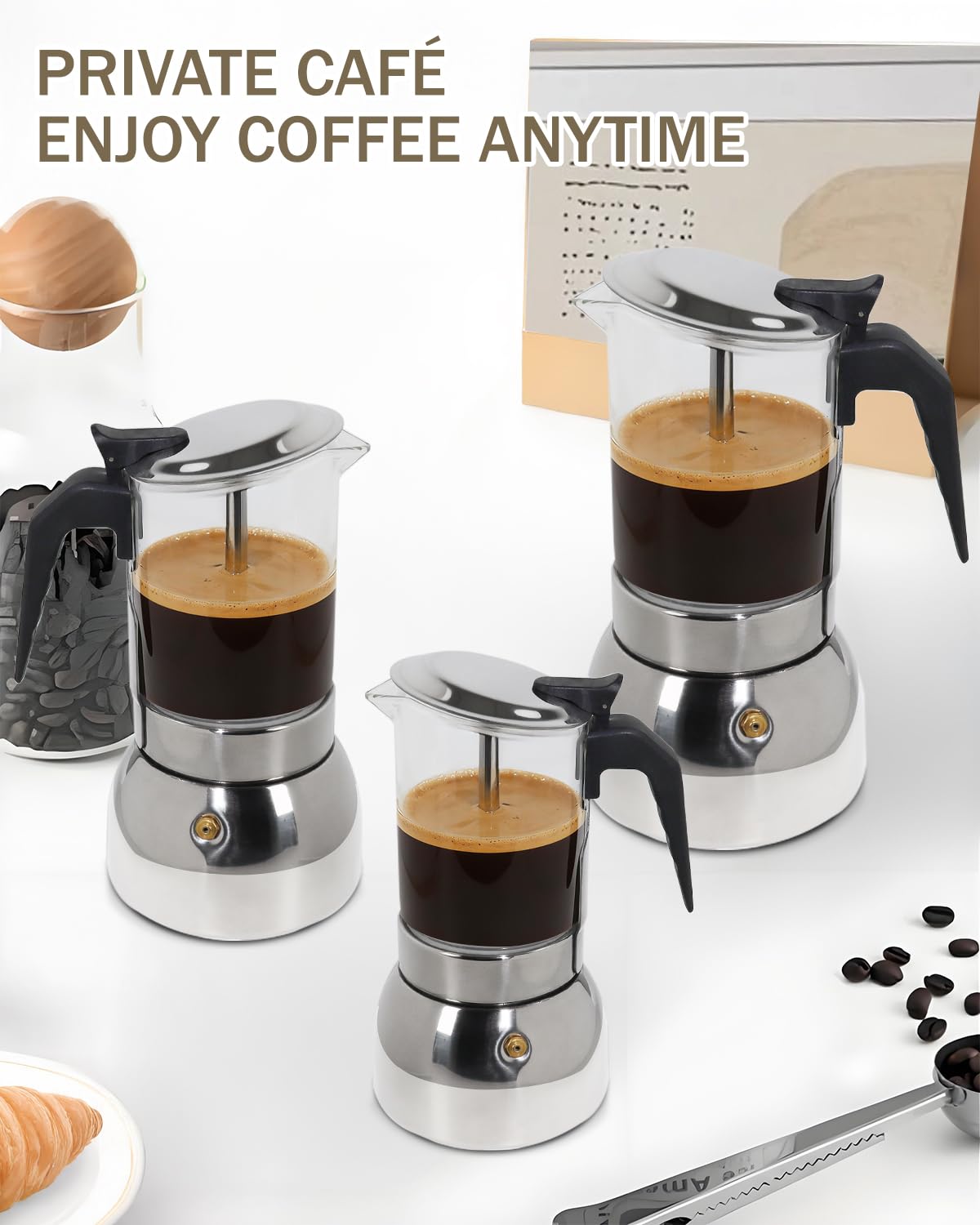 9 Cup 15 oz Stovetop Espresso Moka Pot H1342