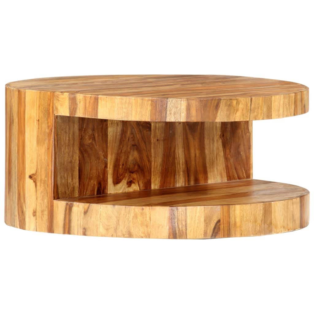 25.6"x11.8" Solid Sheesham Wood Coffee Table M42178
