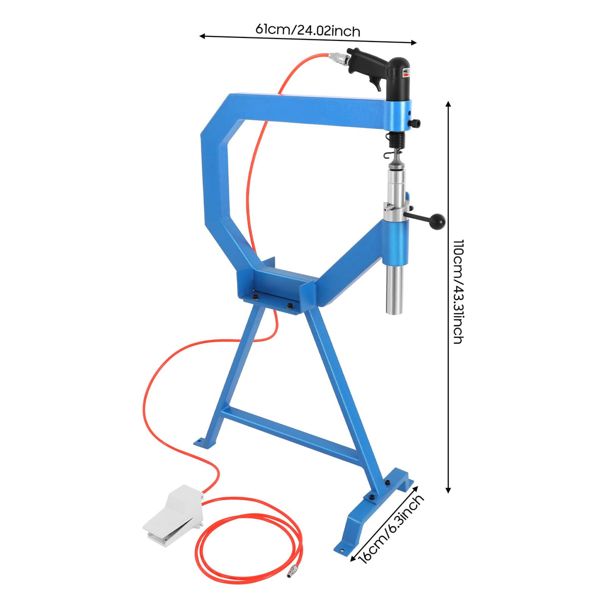 Pneumatic Planishing Hammer with Foot Pedal & Steel Stand S8853