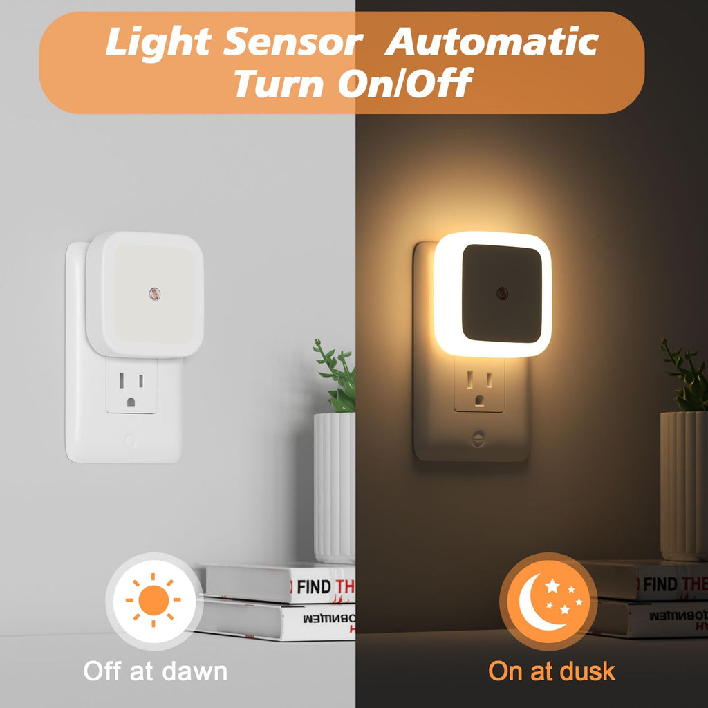Warm White 8-Pack Plug in Night Light Q504