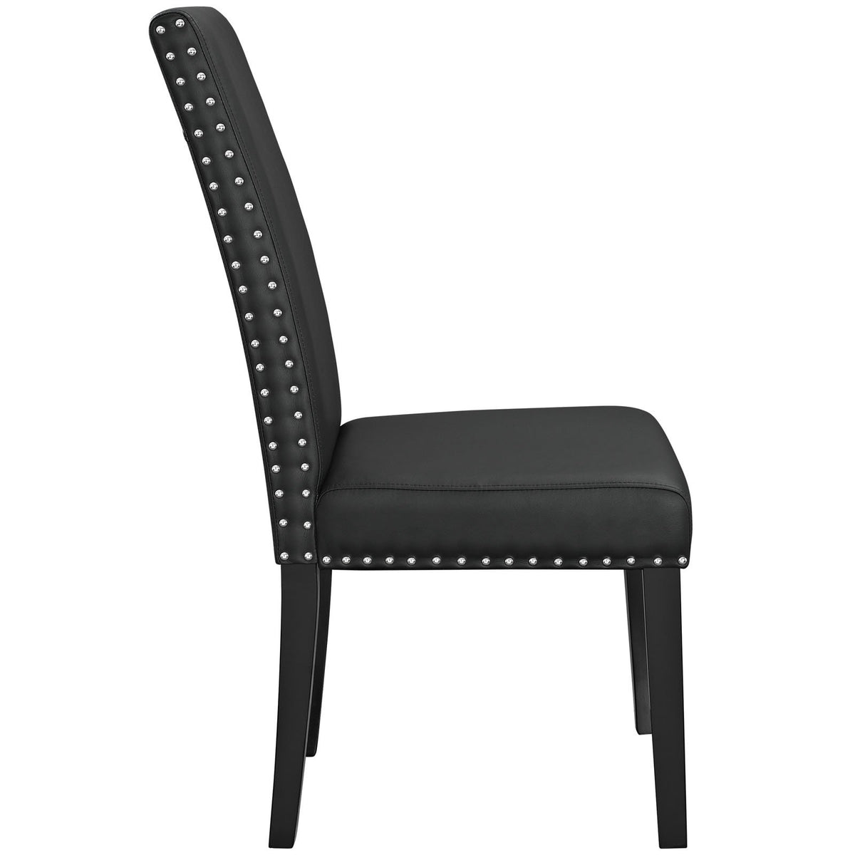 Black Faux Leather Dining Chair Q577
