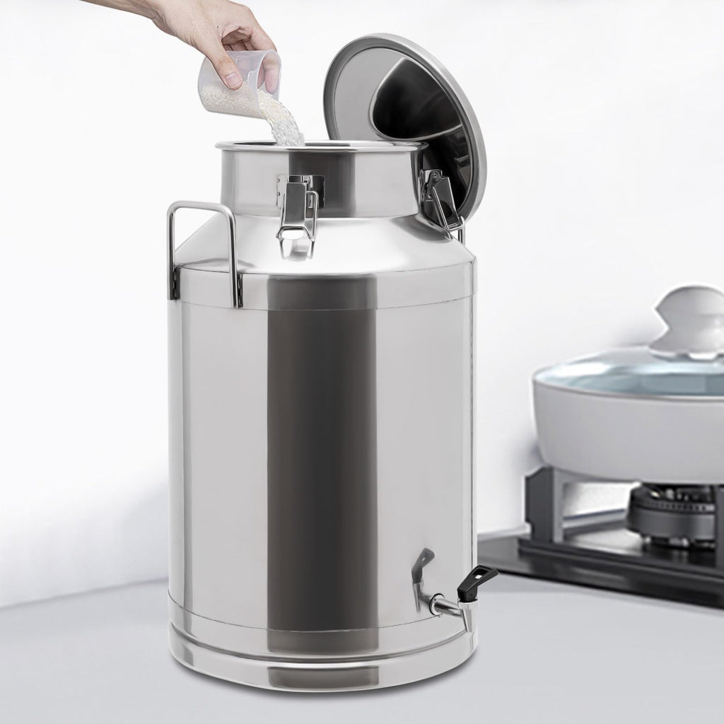 60L Stainless Steel Milk Can with Faucet and Sealed Lid P55750
