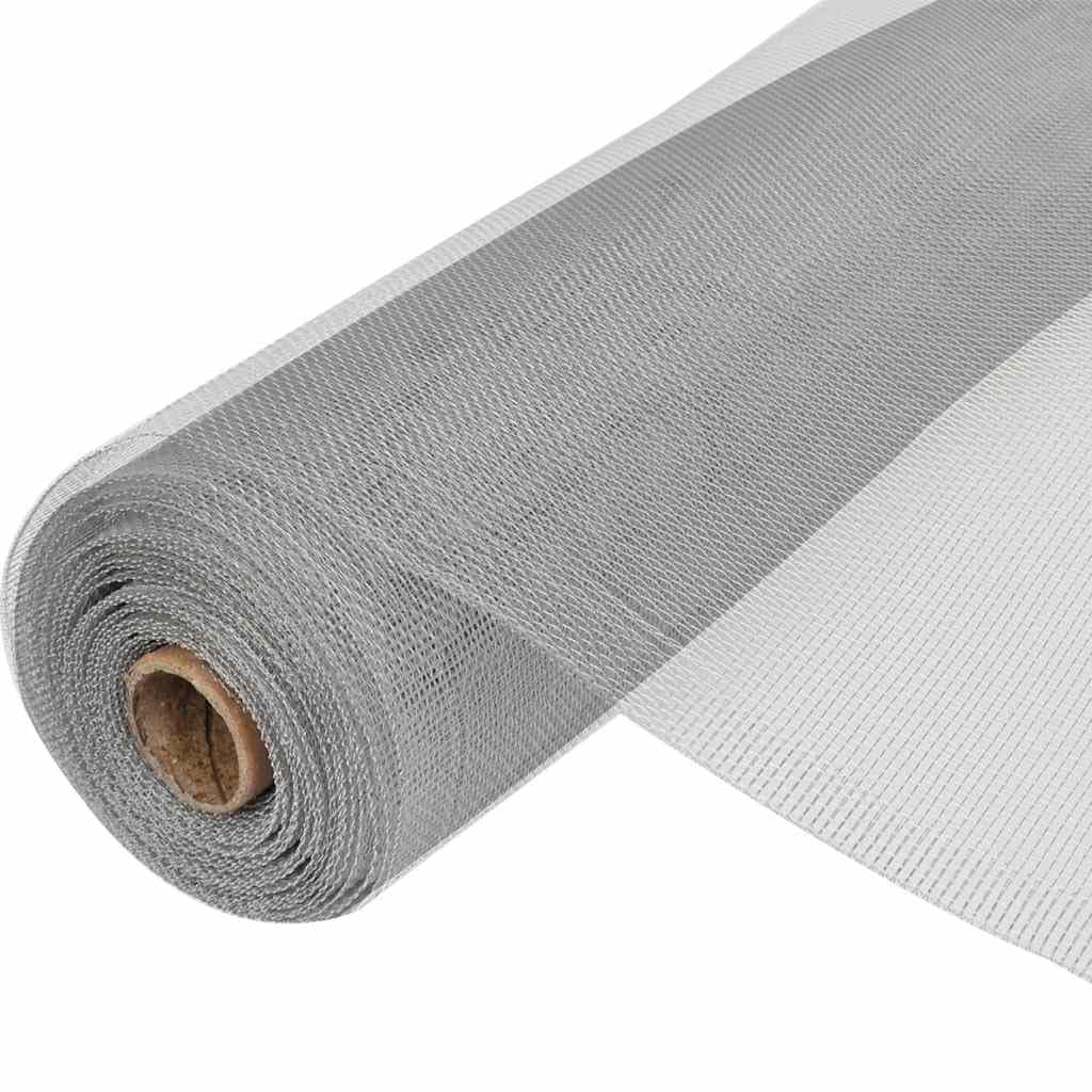 Aluminum Mesh 39.4x196.9 Inches Silver P49578