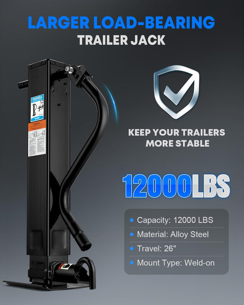 12000 lbs Heavy Duty Trailer Jack C62804