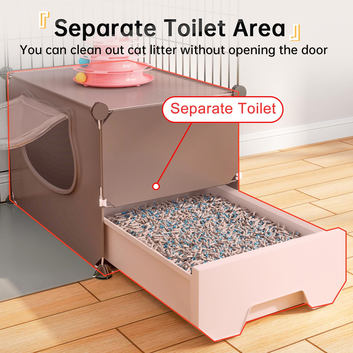 Large 4-Tier Cat Cage with Litter Box Y23799