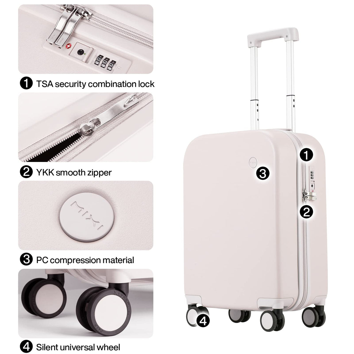 20'' Lightweight Hardshell Spinner Luggage with TSA Lock S5995