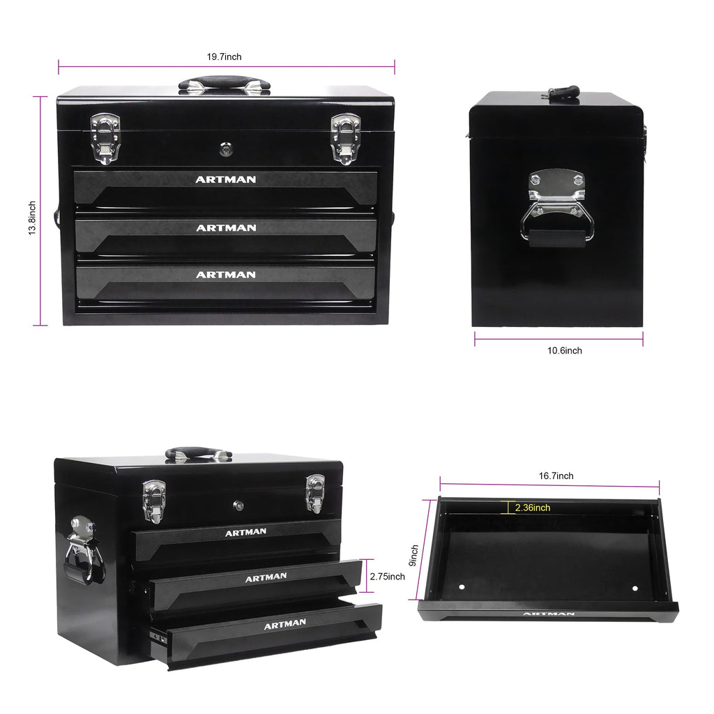 439PCS Mechanic Tool Set with 3 Drawers D755