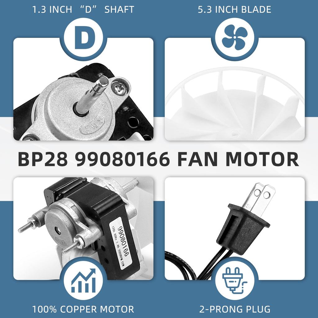 Bathroom Vent Bath Fan Motor Kit Replacement 70cfm 1.4 Amp 120V E72185