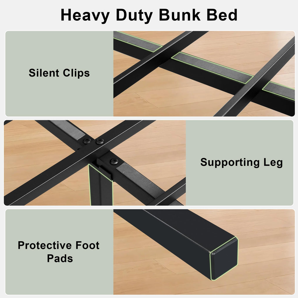 Black Twin Over Full Size Bunk Beds R30046