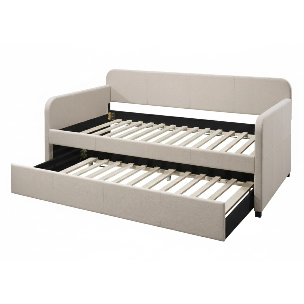Beige Twin Daybed with Pull-Out Trundle U146253