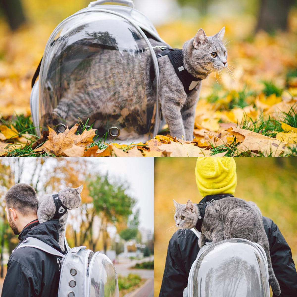 Grey Ventilated Cat Backpack Carrier I895233