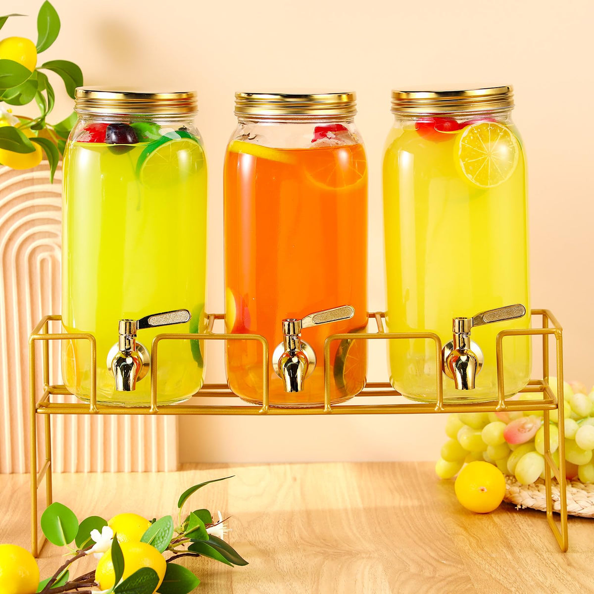 80 oz Glass Beverage Dispenser with Stand Y17180