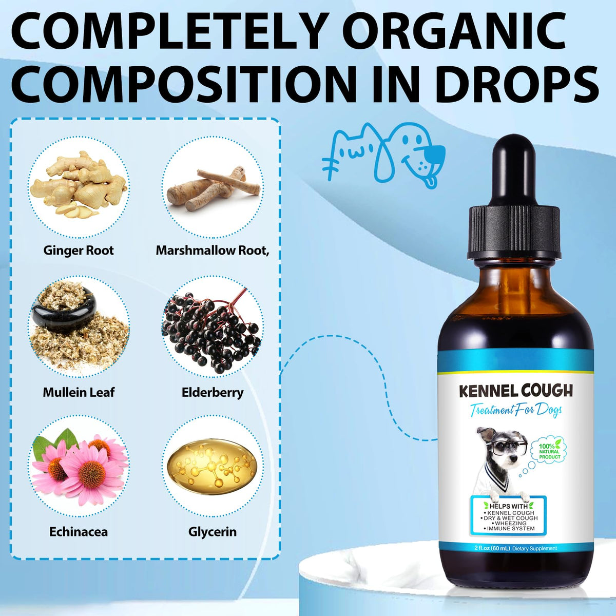 Kennel Cough Herbal Drops 2.02 Fl.oz / 60 ml N689