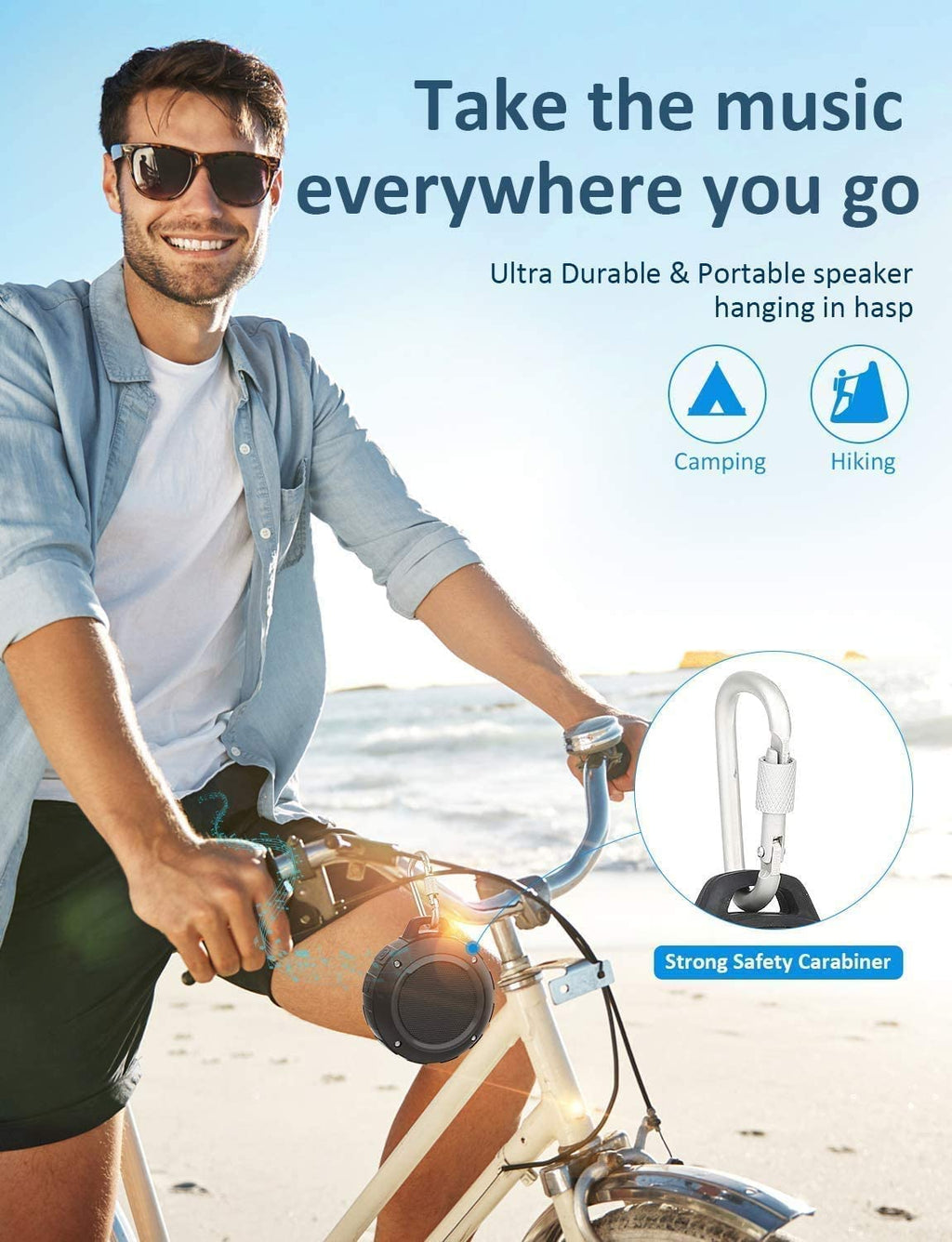 Waterproof Bluetooth Portable Mini Speaker with Subwoofer Q702