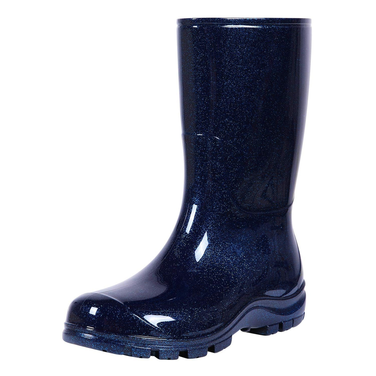 Women's Mid Calf Waterproof Rubber Rain Boots C798