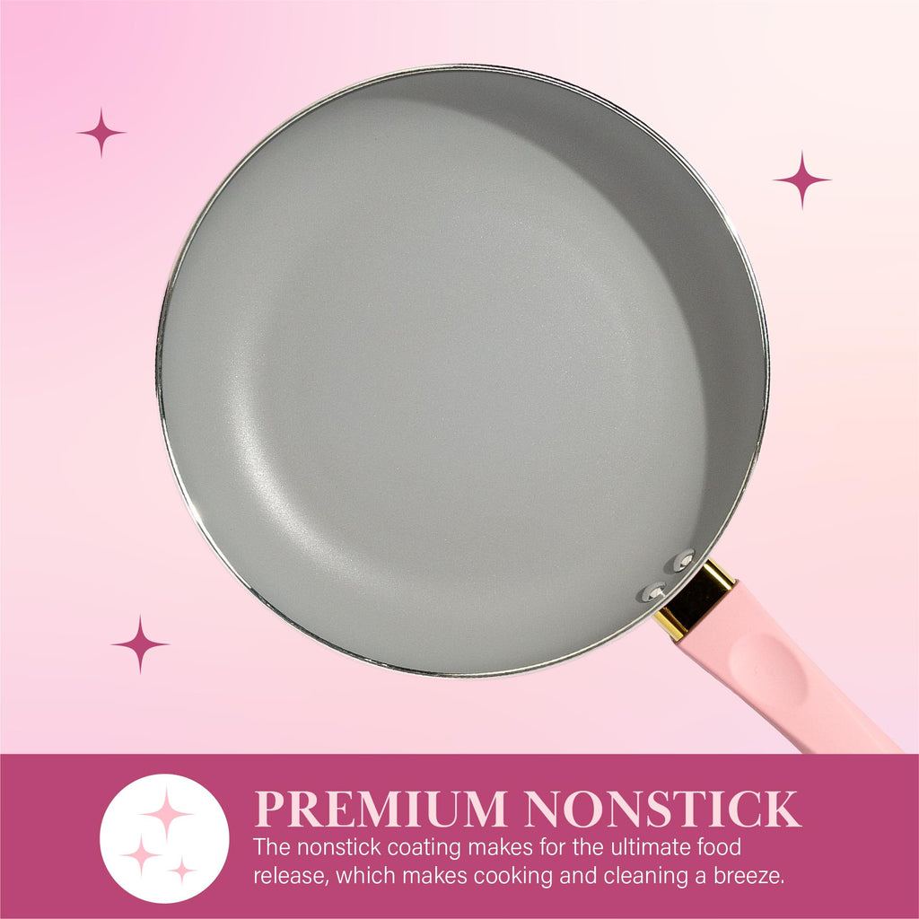 12 Piece Pink Nonstick Cookware Set H655012