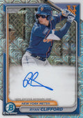 2024 Bowman Chrome Mega Box Prospect Autograph Mojo Refractor Baseball Trading Card F800709