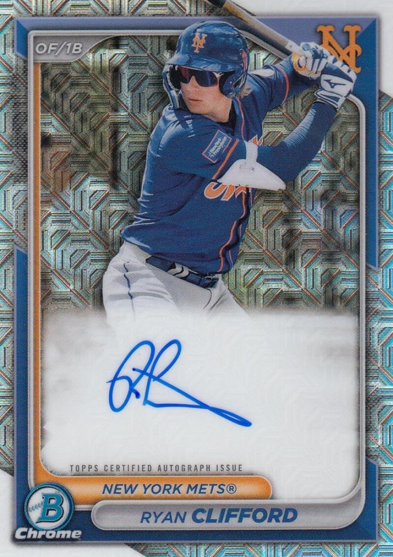 2024 Bowman Chrome Mega Box Prospect Autograph Mojo Refractor Baseball Trading Card F800709