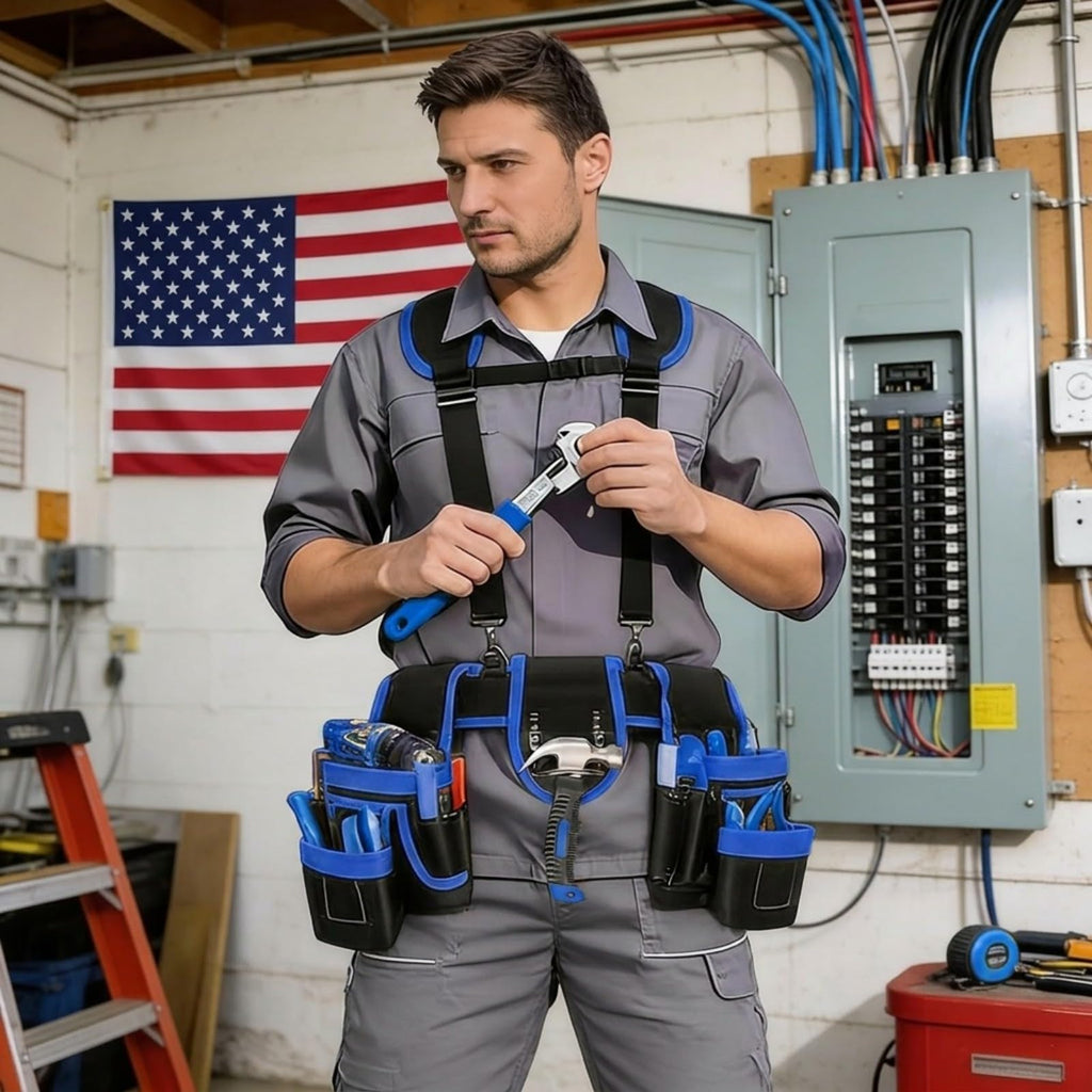 Heavy Duty Magnetic Tool Belt with Suspenders L31133