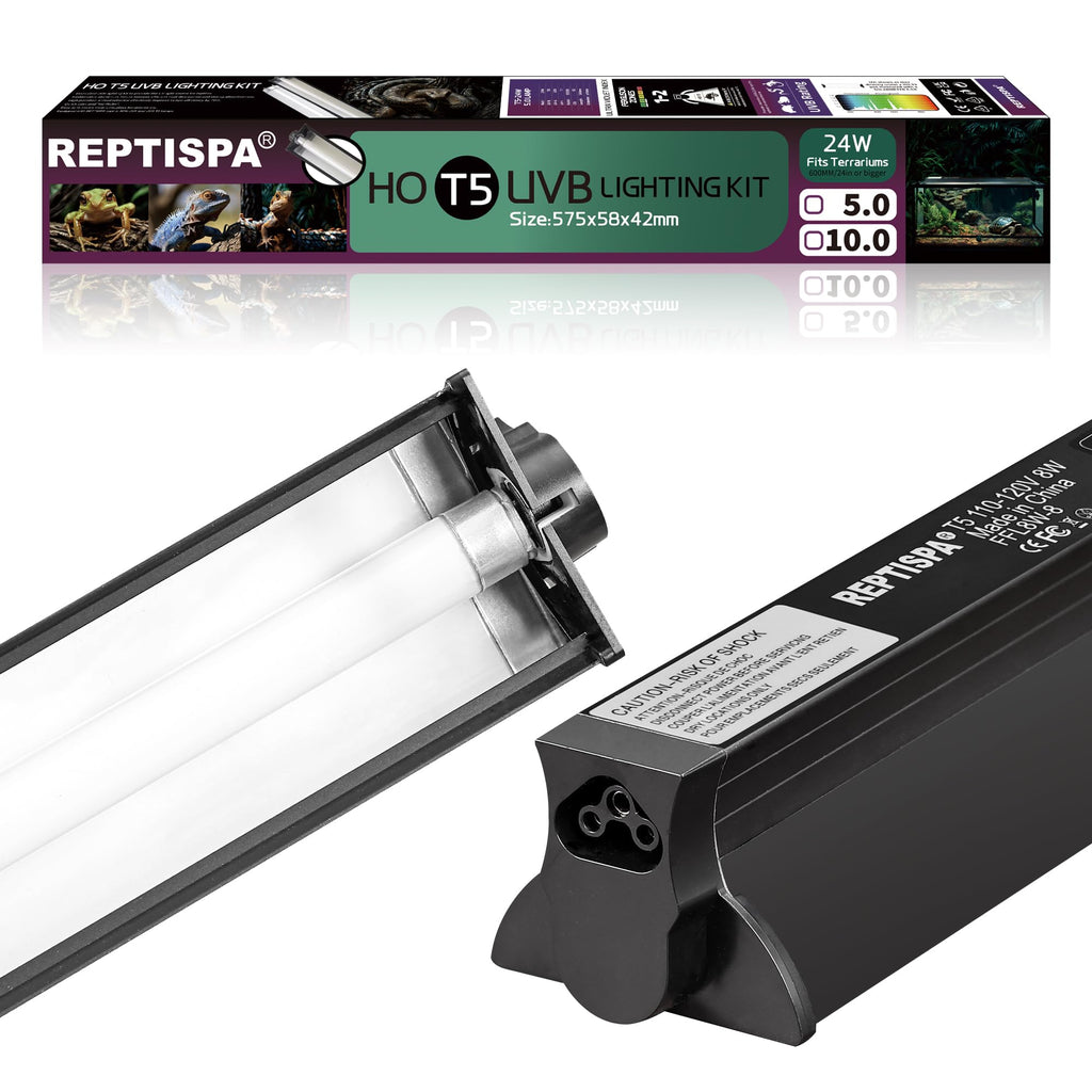 24W T5 HO UVB Reptile Light Fixture with Fluorescent Bulbs R10535