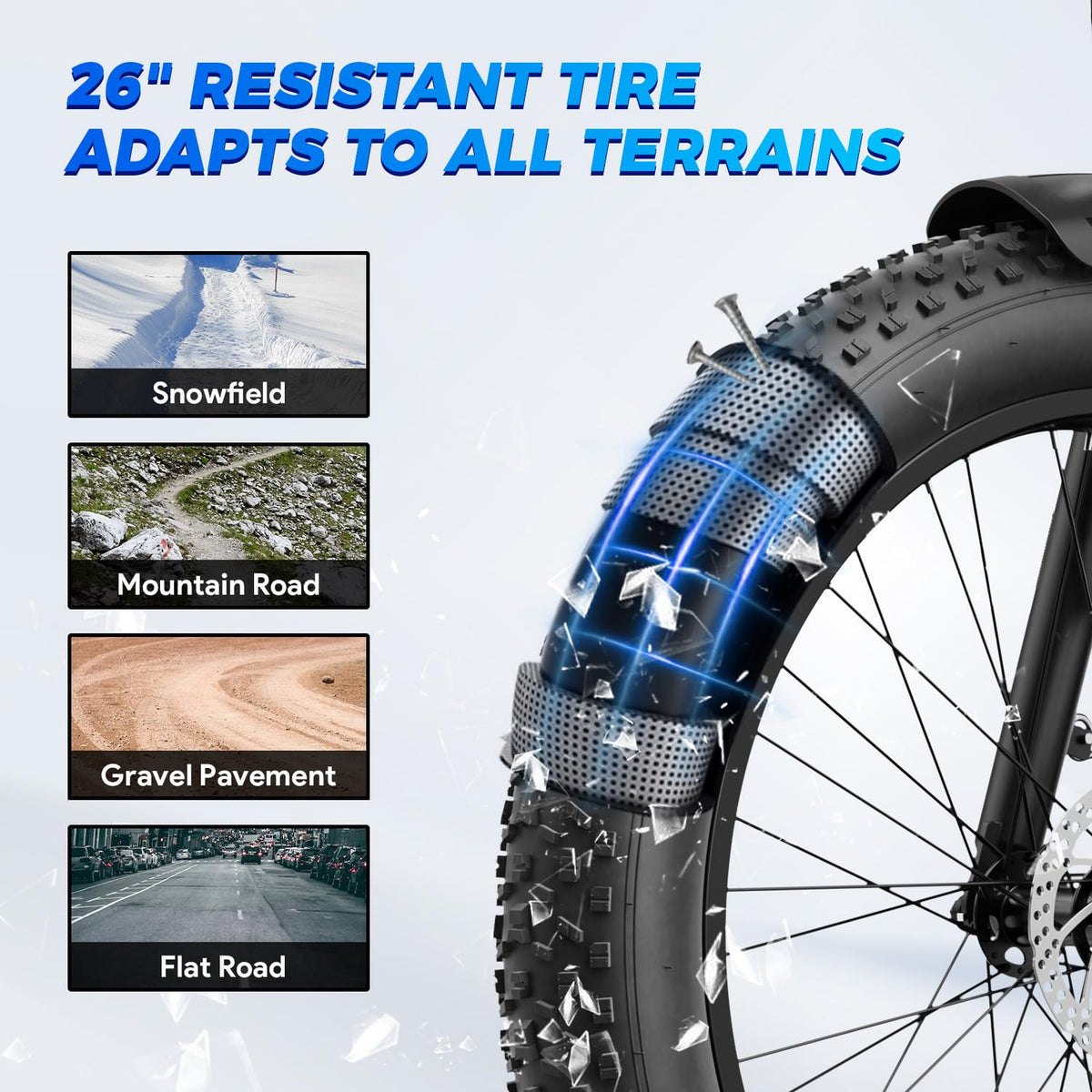 Electric Bike 26 x 4 Fat Tires C336