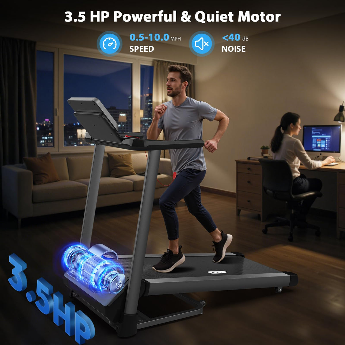 Treadmill with Auto Incline 450 LBS Capacity X34814