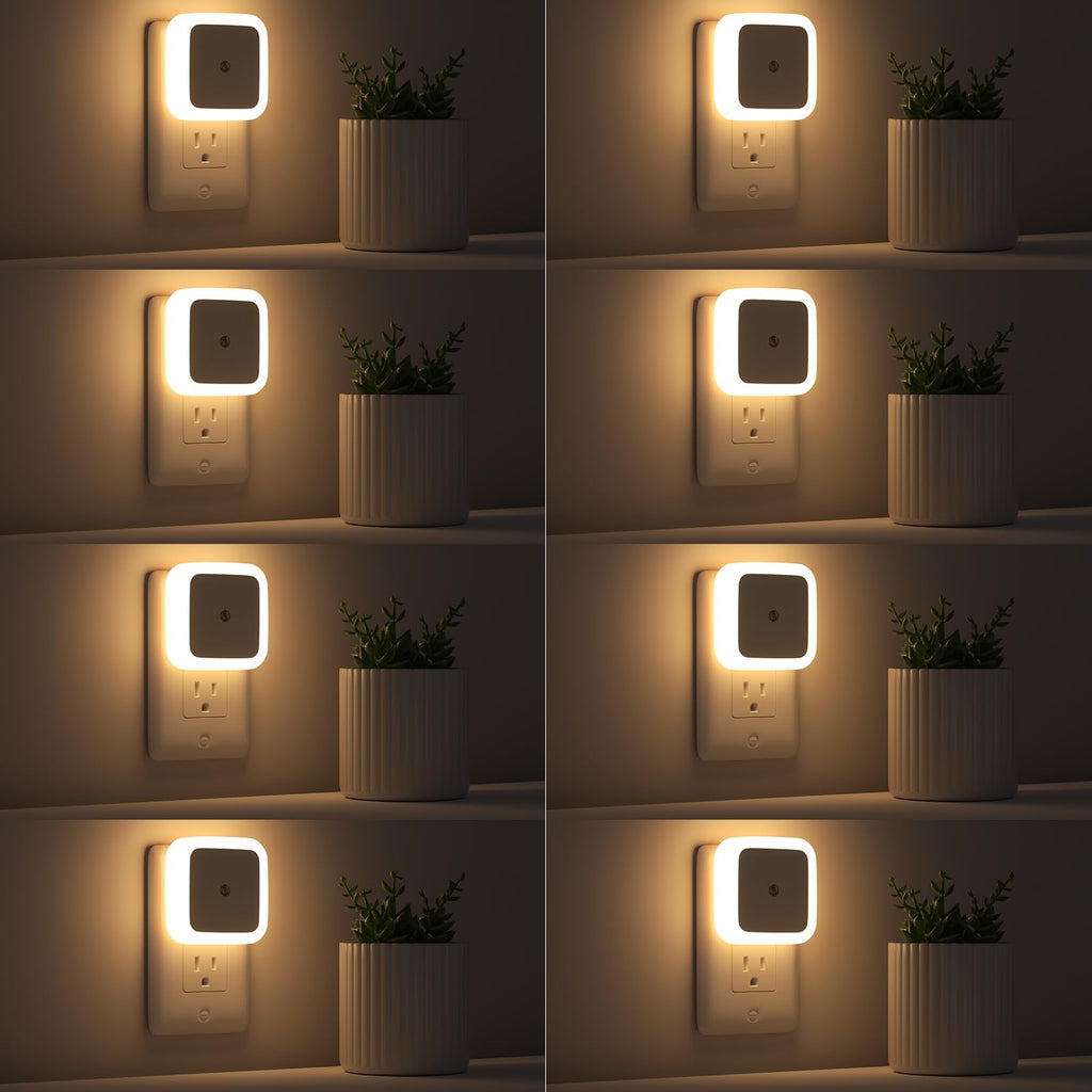 Warm White 8-Pack Plug in Night Light Q504