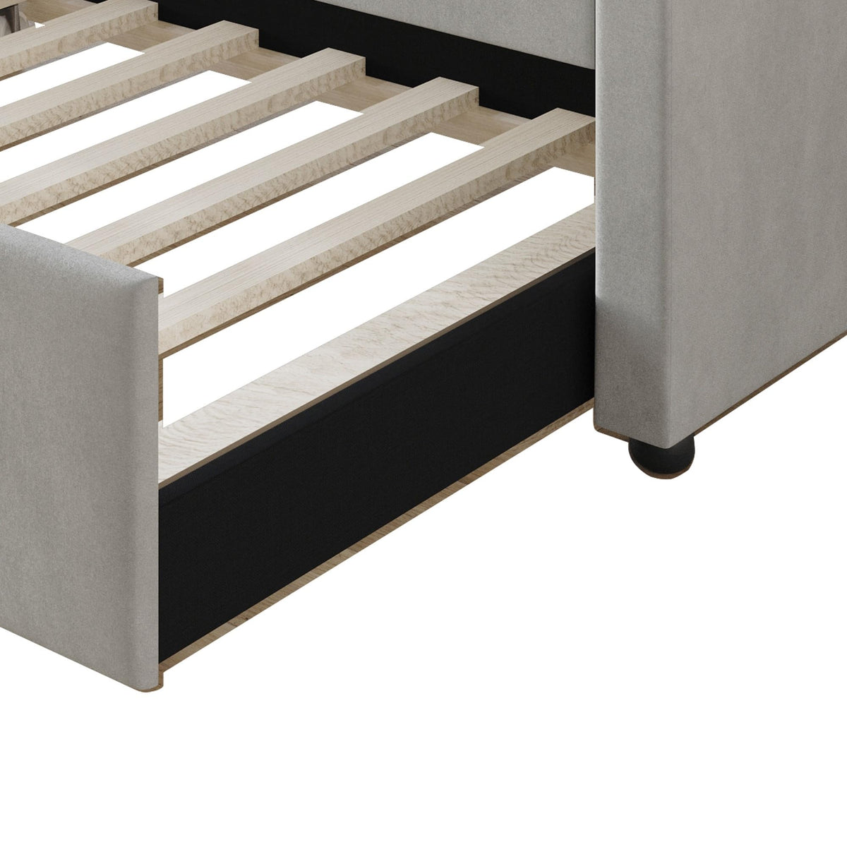 Twin Linen Upholstered Daybed with Trundle Z911