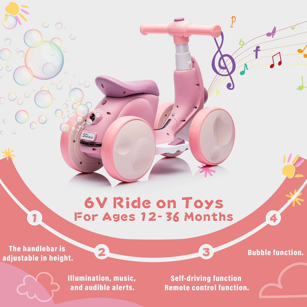 Electric Baby Balance Bike with Bubble Machine V995
