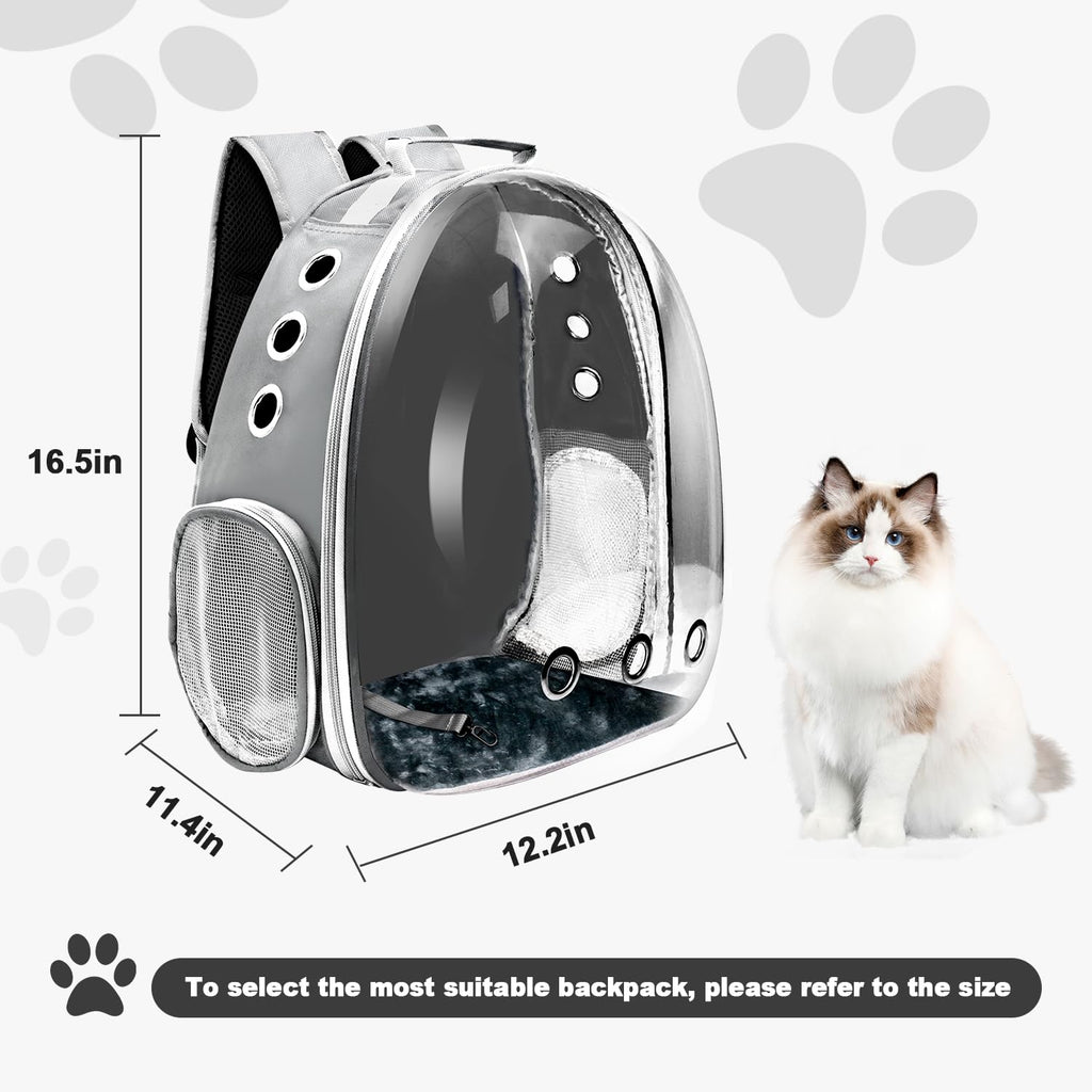 Grey Ventilated Cat Backpack Carrier I895233