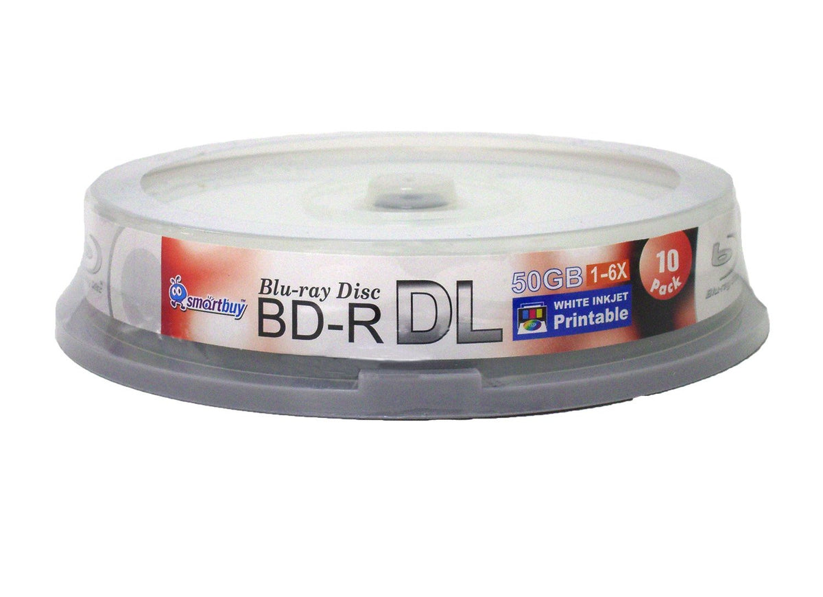 50gb 6X Blu-ray Bd-r Dl White Inkjet Hub Printable Disc (10-Disc) V2491